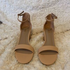 Nude block heels size 9.5